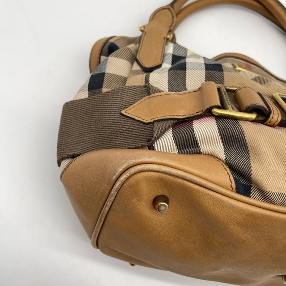 Burberry Signature Logo Satchel Handbag - Picture 9 of 16